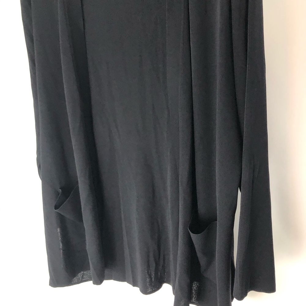 Misook Longline Open Front Patch Pocket Cardigan - image 2